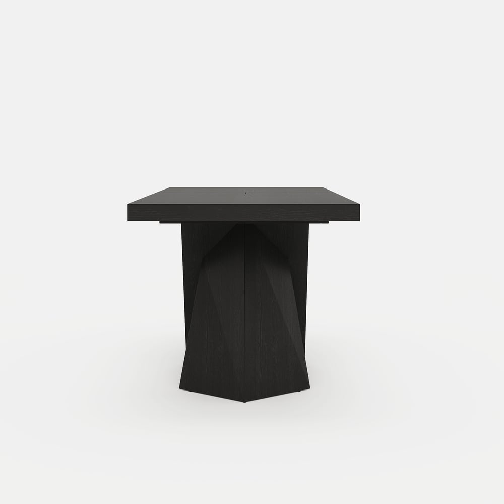 1600mm-2000mm Extendable Black Dining Table & 4 Walnut Japandi Rattan Dining Chairs window image