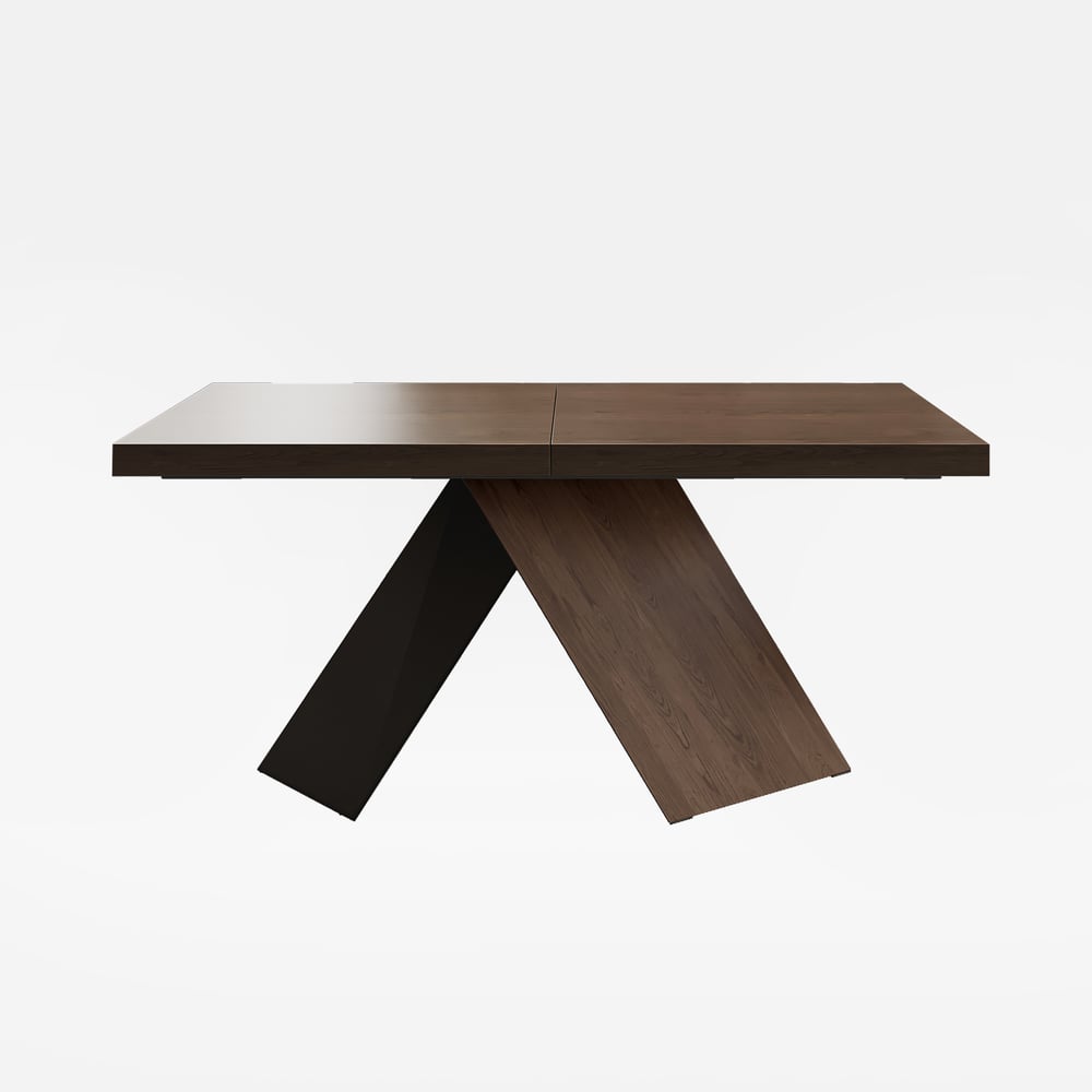 1600mm-2000mm Extendable Walnut Dining Table & 4 Walnut Japandi Rattan Dining Chairs window image