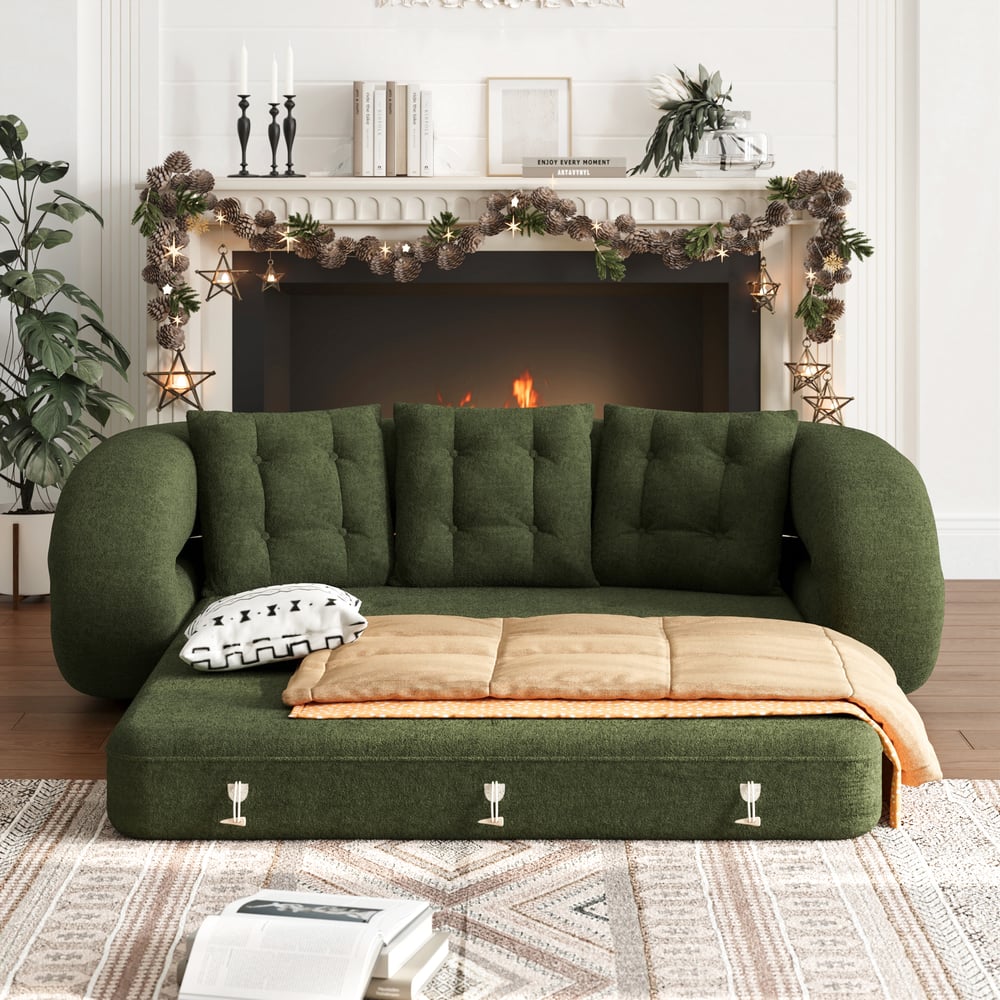Canapé-lit Futon vert image de fenêtre