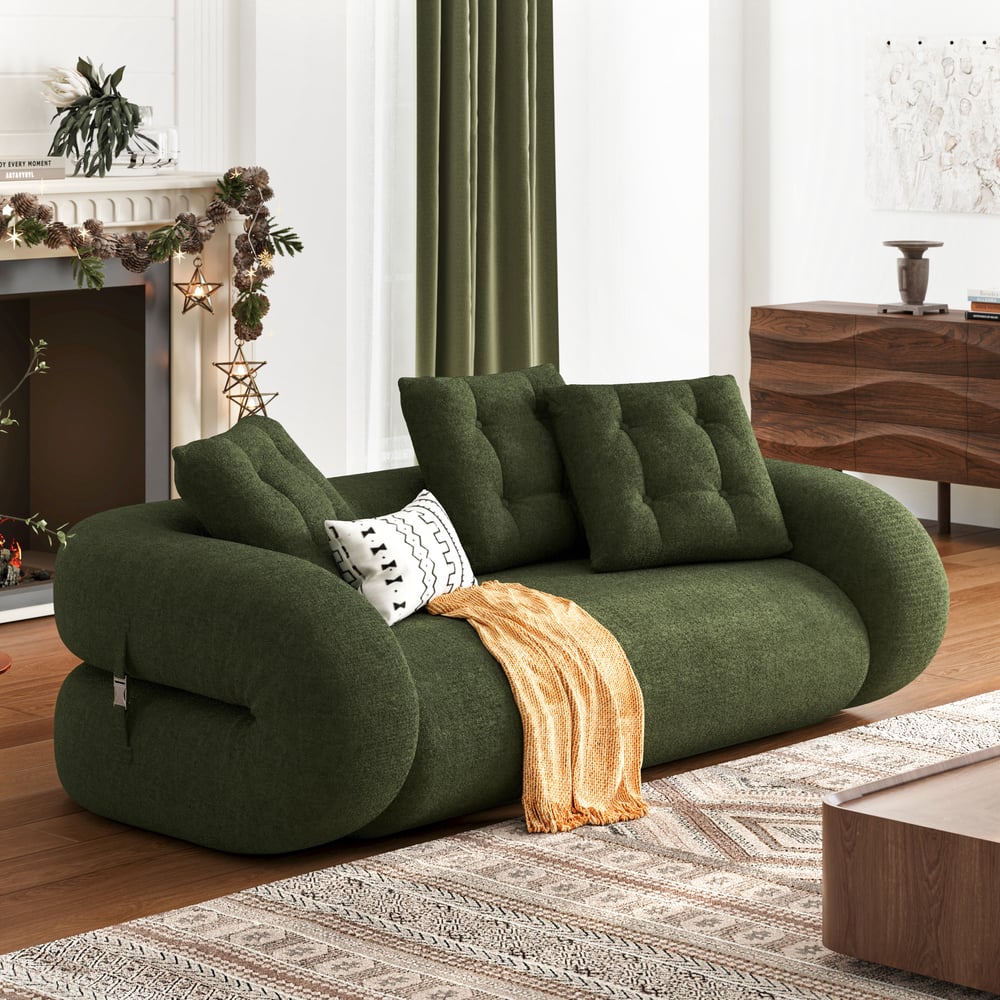 Canapé-lit Futon vert image de fenêtre