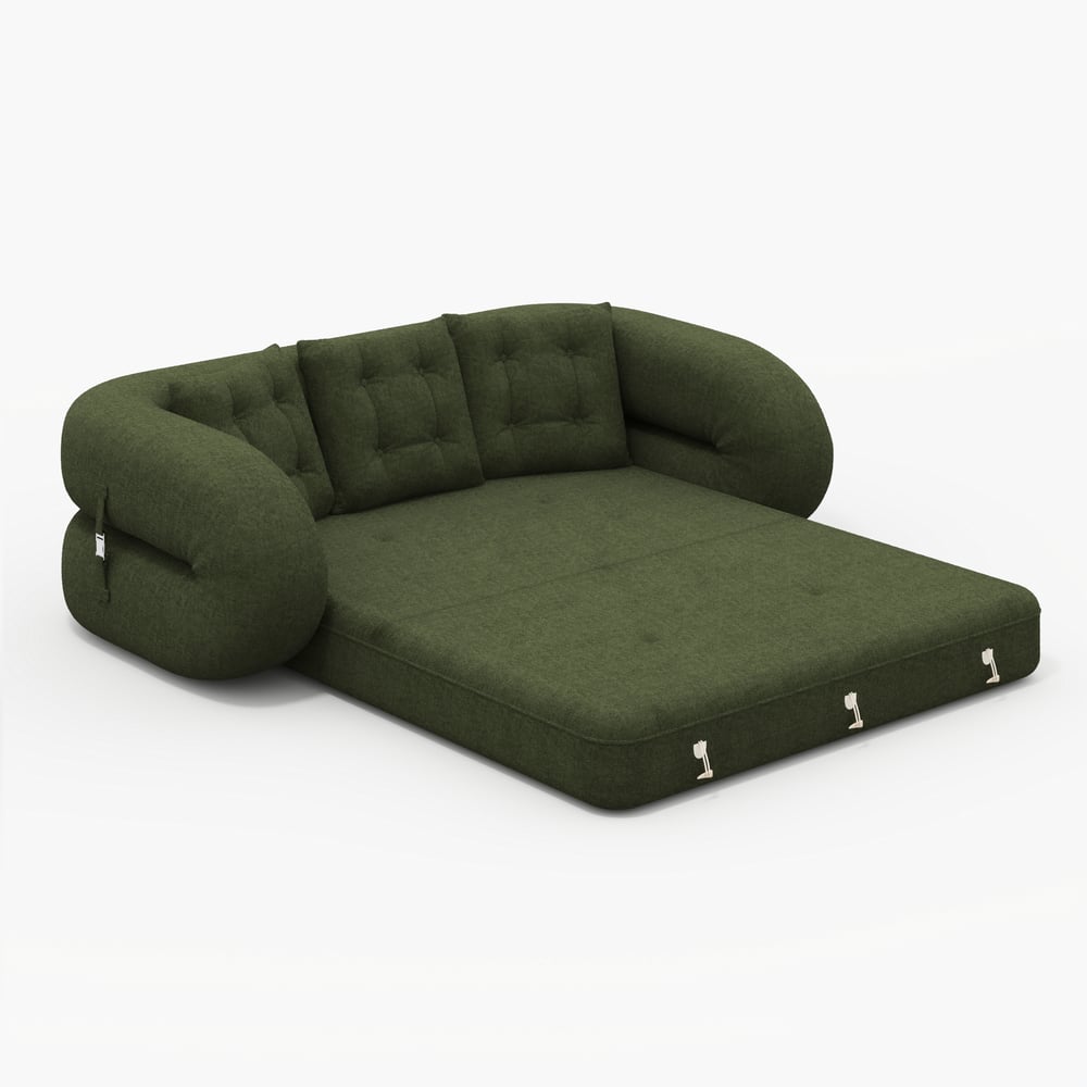 Canapé-lit Futon vert image de fenêtre