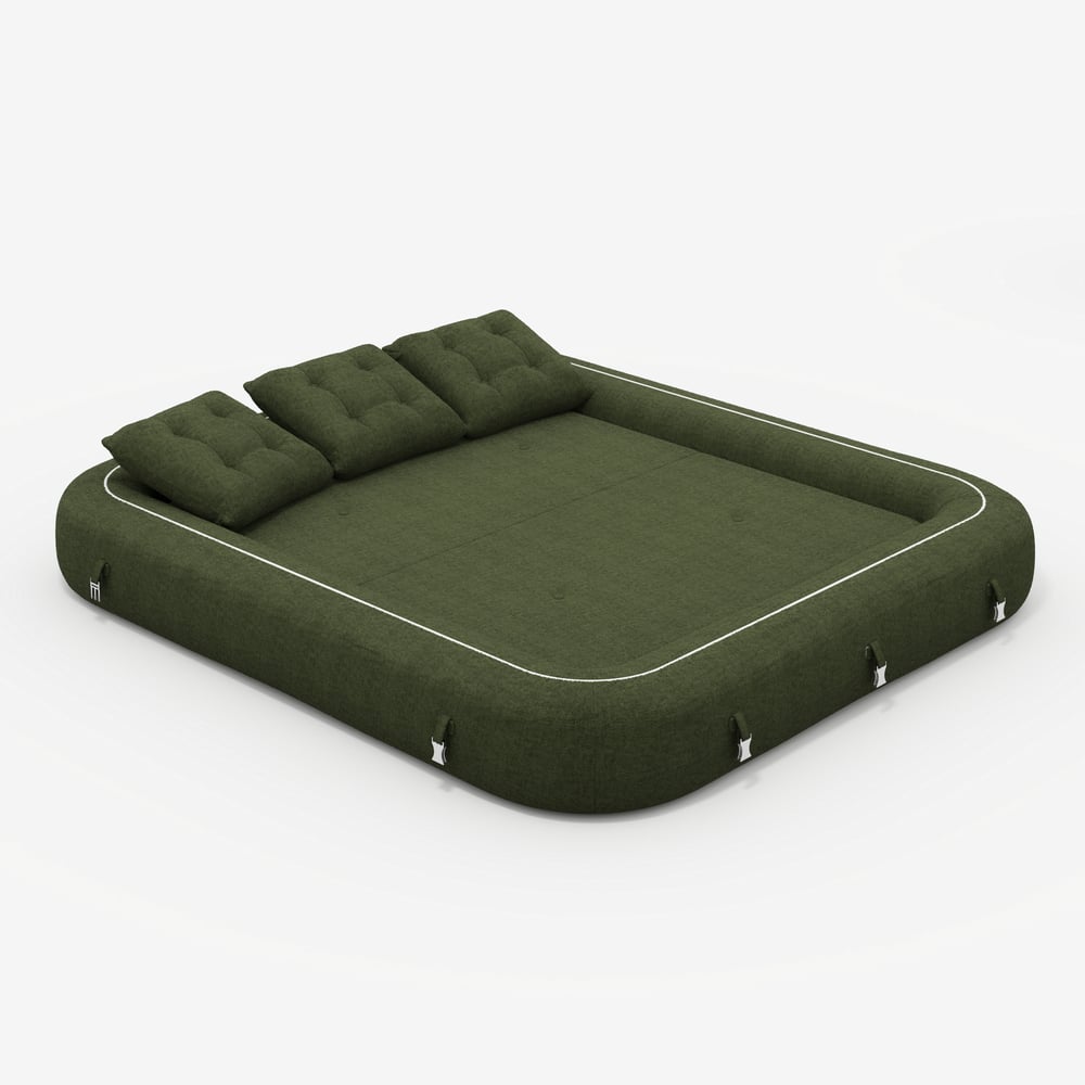 Canapé-lit Futon vert image de fenêtre