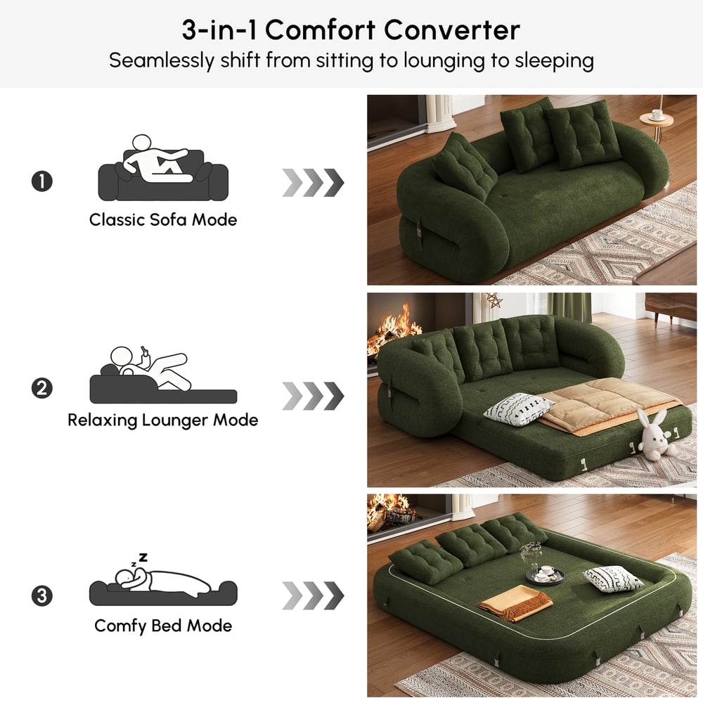 Canapé-lit Futon vert image de fenêtre