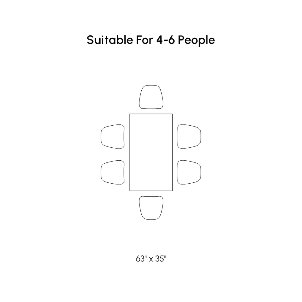 Table de salle à manger blanche Luxotic Modern 1600 mm pour 6 personnes rectangulaires en acier inoxydable Poids, dimensions, image