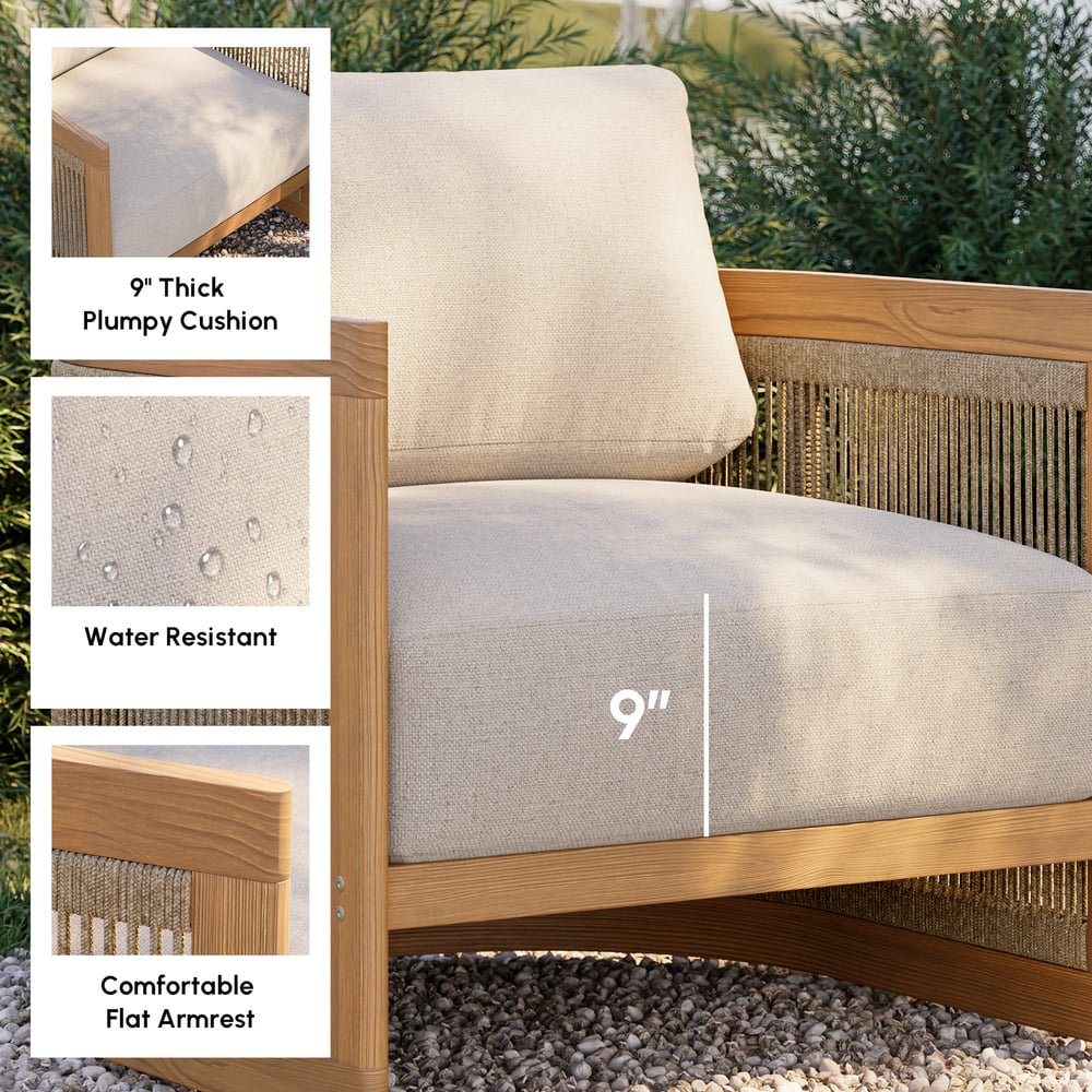 Pytania i odpowiedzi dla Krzesło zewnętrzne z naturalnej liny tekowej