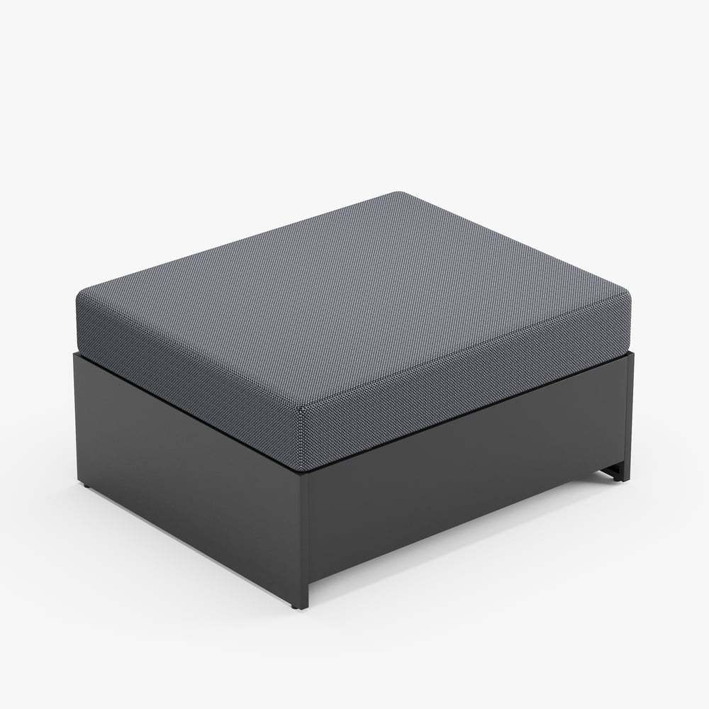 Axis Outdoor Matching Swivel Footrest Storage Ottoman in Gray window image