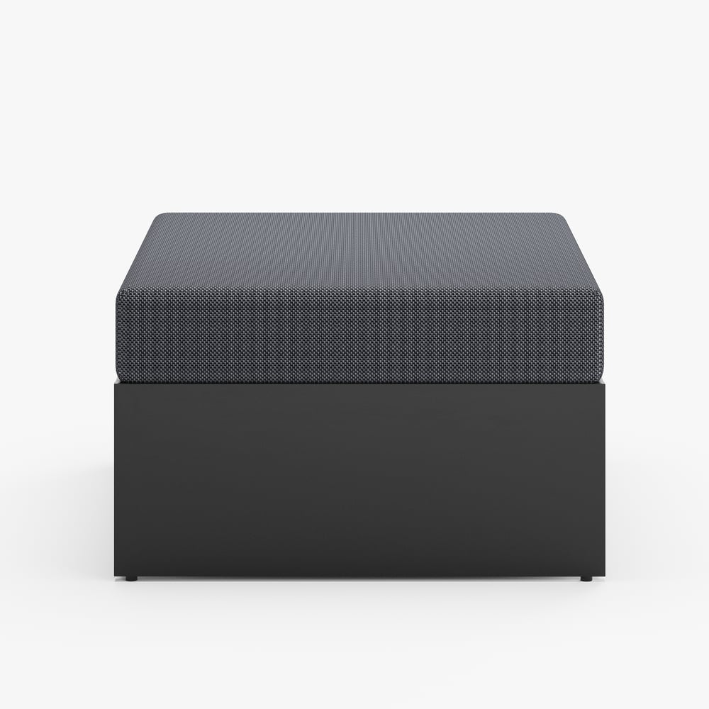 Axis Outdoor Matching Swivel Footrest Storage Ottoman in Gray window image