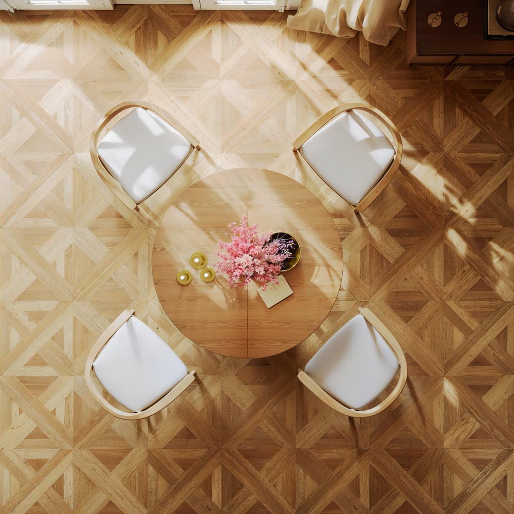 47"–79" Solid Wood Extendable Dining Table with Fluted Base window image