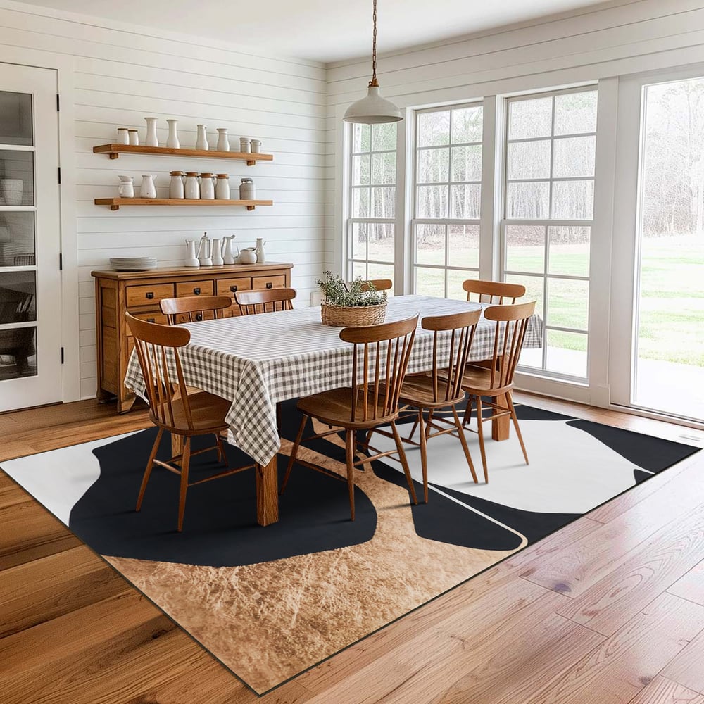 5' x 8' Area Rug Modern Abstract Living Room Rug Non Slip & Machine Washable window image