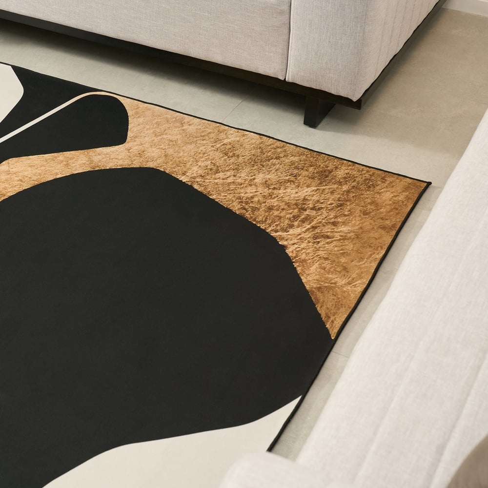 5' x 8' Area Rug Modern Abstract Living Room Rug Non Slip & Machine Washable window image