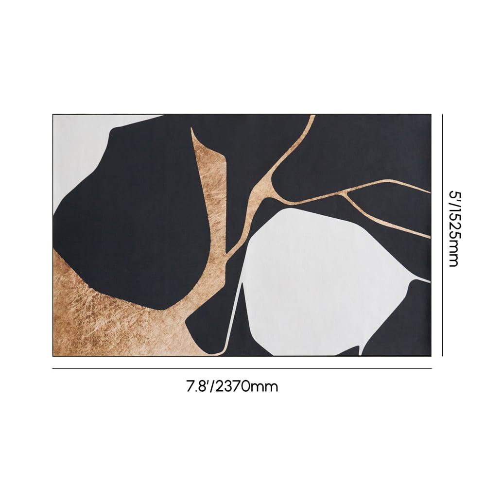 5' x 8' Area Rug Modern Abstract Living Room Rug Non Slip & Machine Washable weights dimensions image