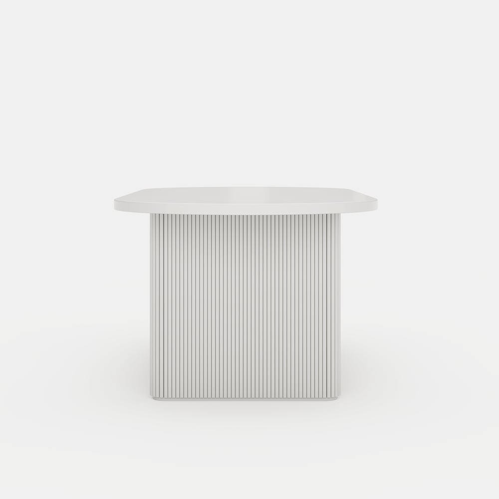 Japandi 2000mm-2400mm Oval Extendable White Dining Table & 8 Dining Chair Set window image