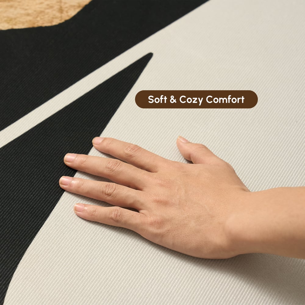 5' x 8' Area Rug Modern Abstract Living Room Rug Non Slip & Machine Washable window image