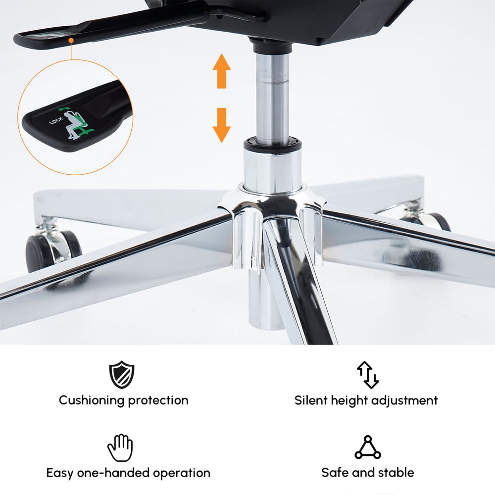 Modern White Standing Computer Desk & Swivel Khaki  Leather Office Desk Chair Set window image