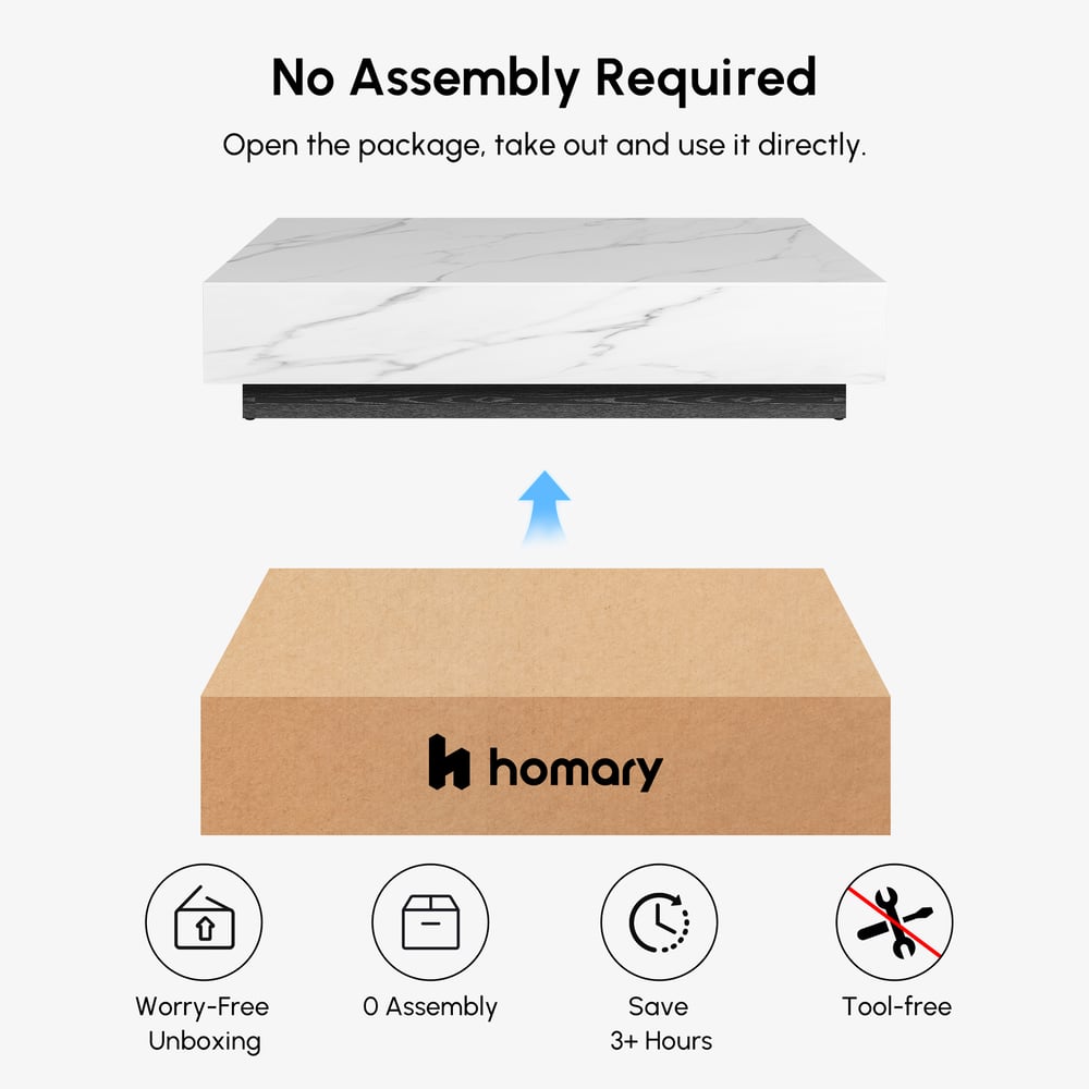1000mm Square Sintered Stone Block Coffee Table With Wood Base window image
