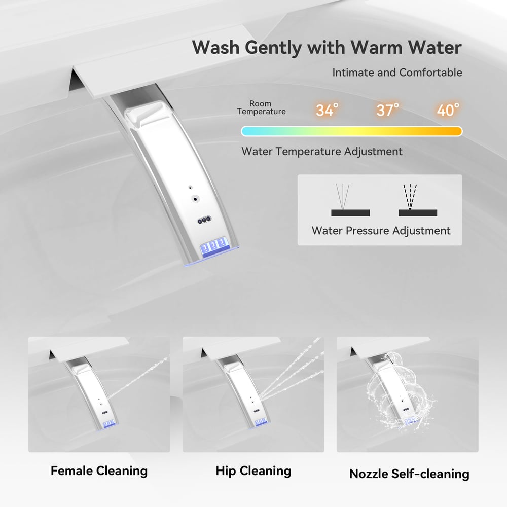 Avis Clients sur Toilette à bidet intelligente automatique Nexin avec écran en mousse et aromathérapie