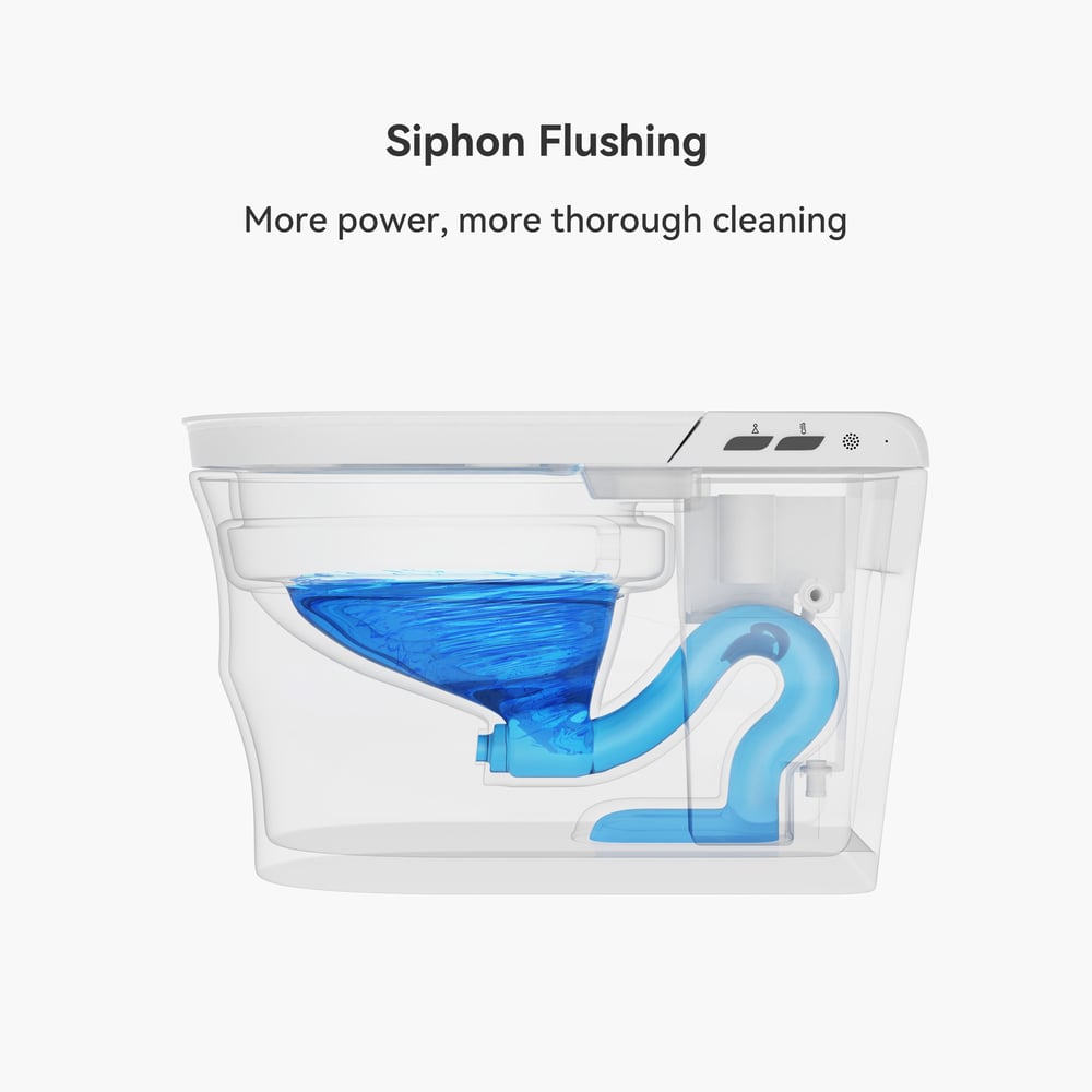 Inodoro automático inteligente Nexin con protector de espuma y aromaterapia imagen de ventana