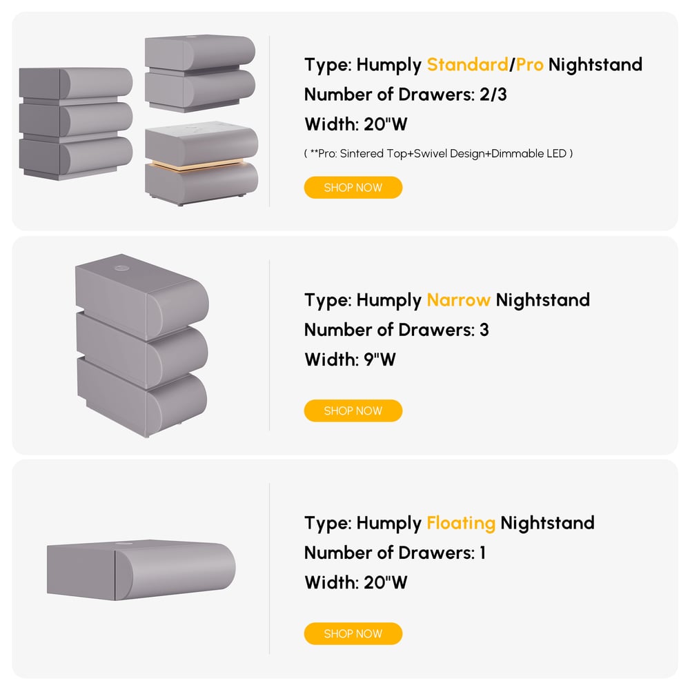 Humply Leather 2-Drawer Smart Nightstand window image