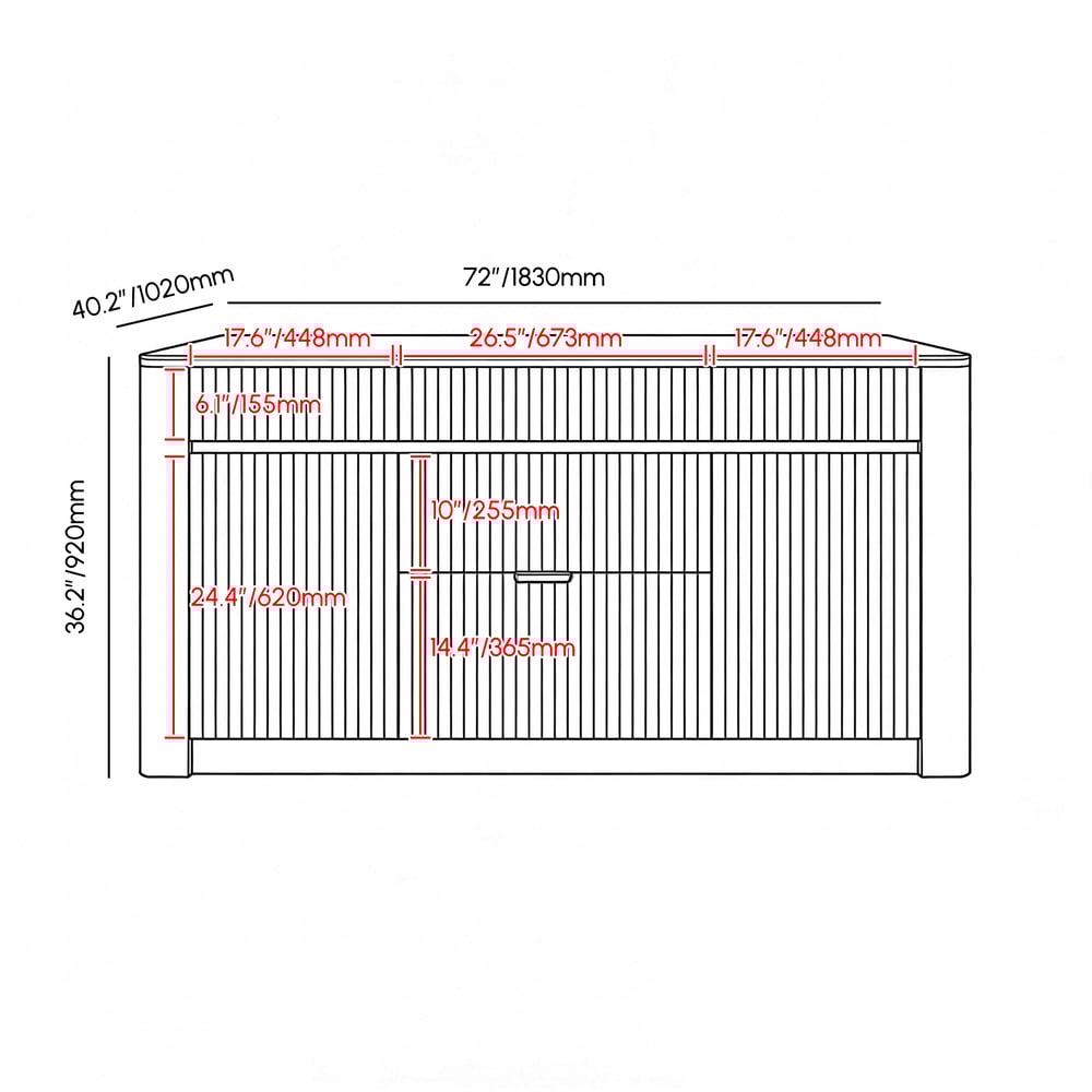 Ilha de cozinha de madeira maciça com tampo de pedra sinterizada de 72" com armazenamento Imagem com pesos e dimensões