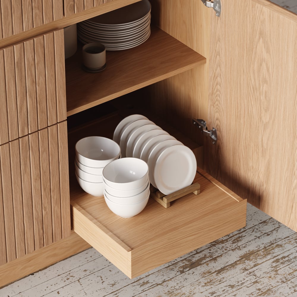 Ilha de cozinha de madeira maciça com tampo de pedra sinterizada de 72" com armazenamento Imagem da janela