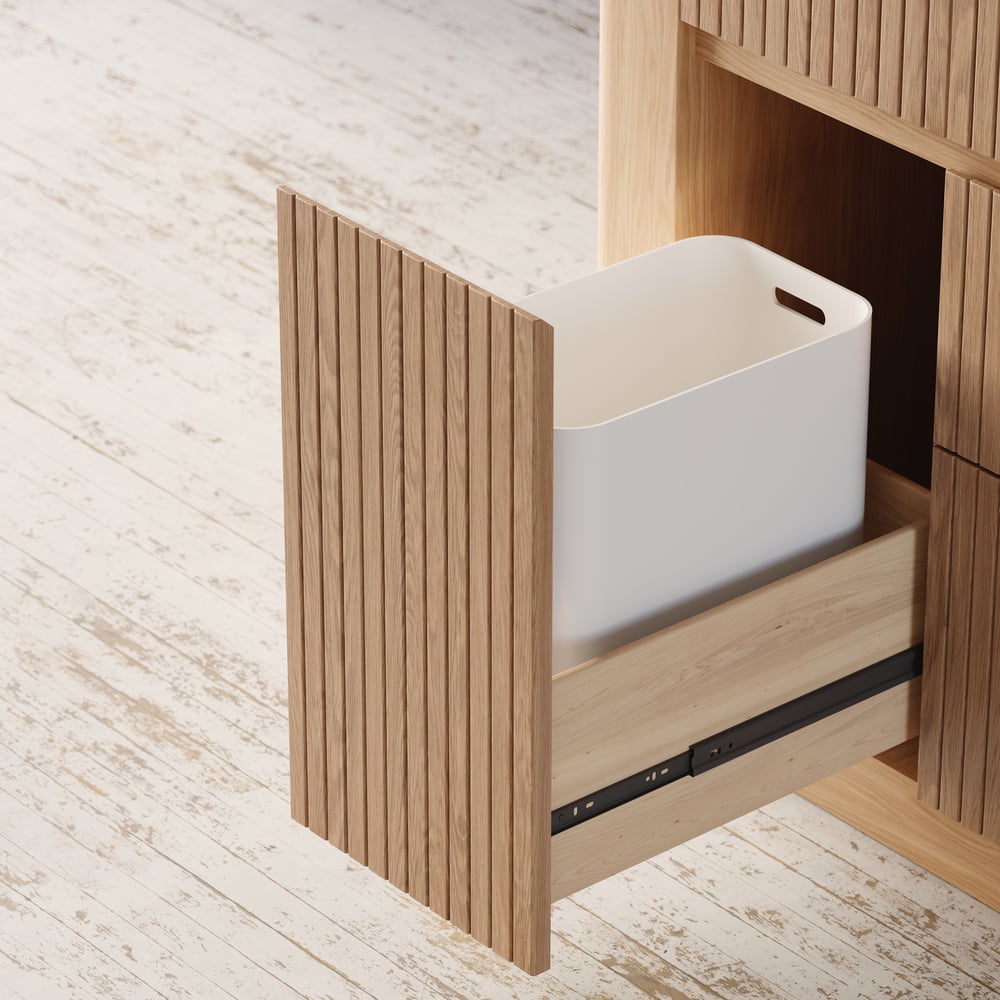 51" Sintered Stone Top Solid Wood Kitchen Island with Storage window image