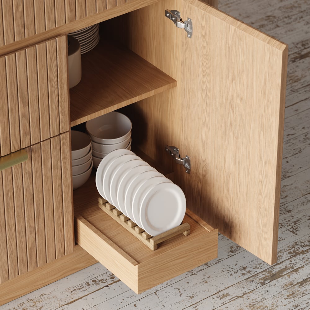 51" Sintered Stone Top Solid Wood Kitchen Island with Storage window image