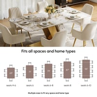 2000mm-2400mm Modern Extendable Sintered Stone Dining Table Seats 6-8 People window image