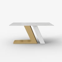 2200mm Modern Rectangle Dining Table Sintered Stone Top Seats 6-10 window image