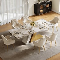 Customer Reviews for 2000mm-2400mm Modern Extendable Sintered Stone Dining Table Seats 6-8 People