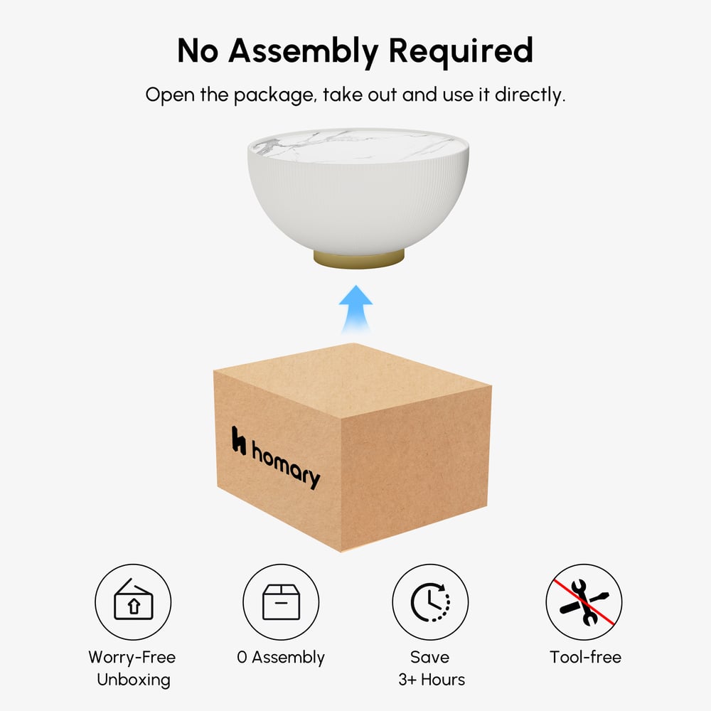 Mesa de café redonda de cuero sinterizado con tambor de 700 mm imagen de ventana