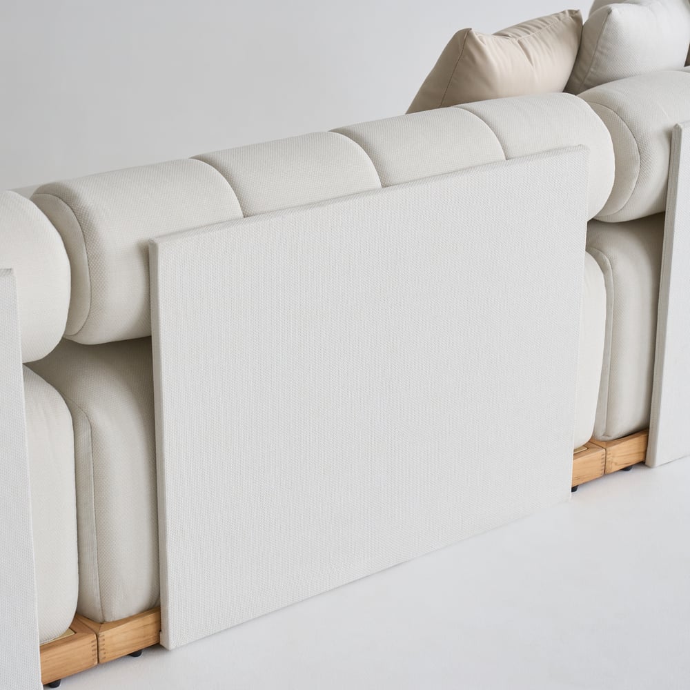 4dílná modulární teaková venkovní sedací souprava obrázek okna