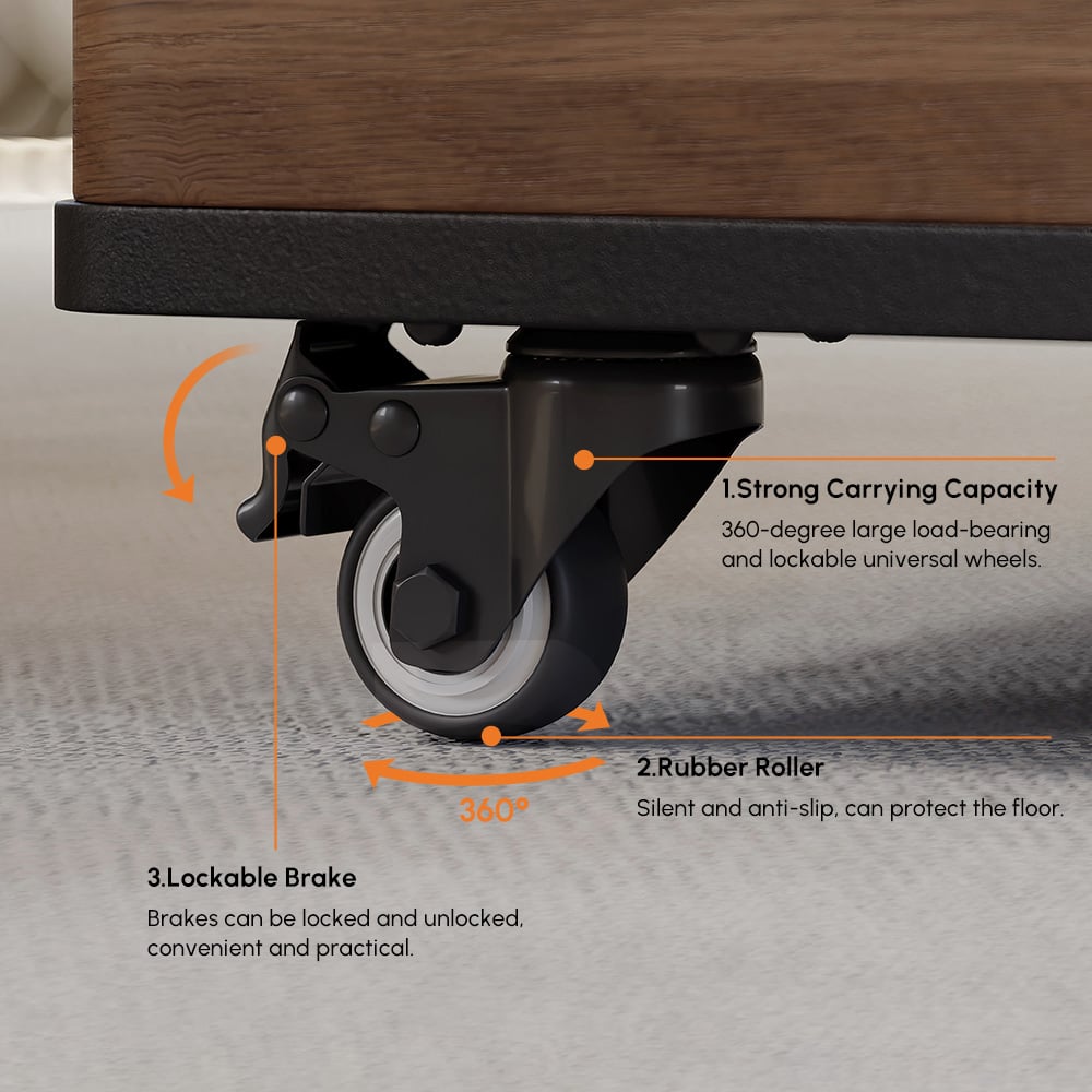 1200mm Lift-Top Foldable Walnut Coffee Table with Drawers & Cabinet window image