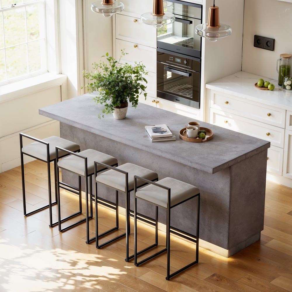 Customer Reviews for Japandi 72" Gray Kitchen Island with Storage & LED Lighting