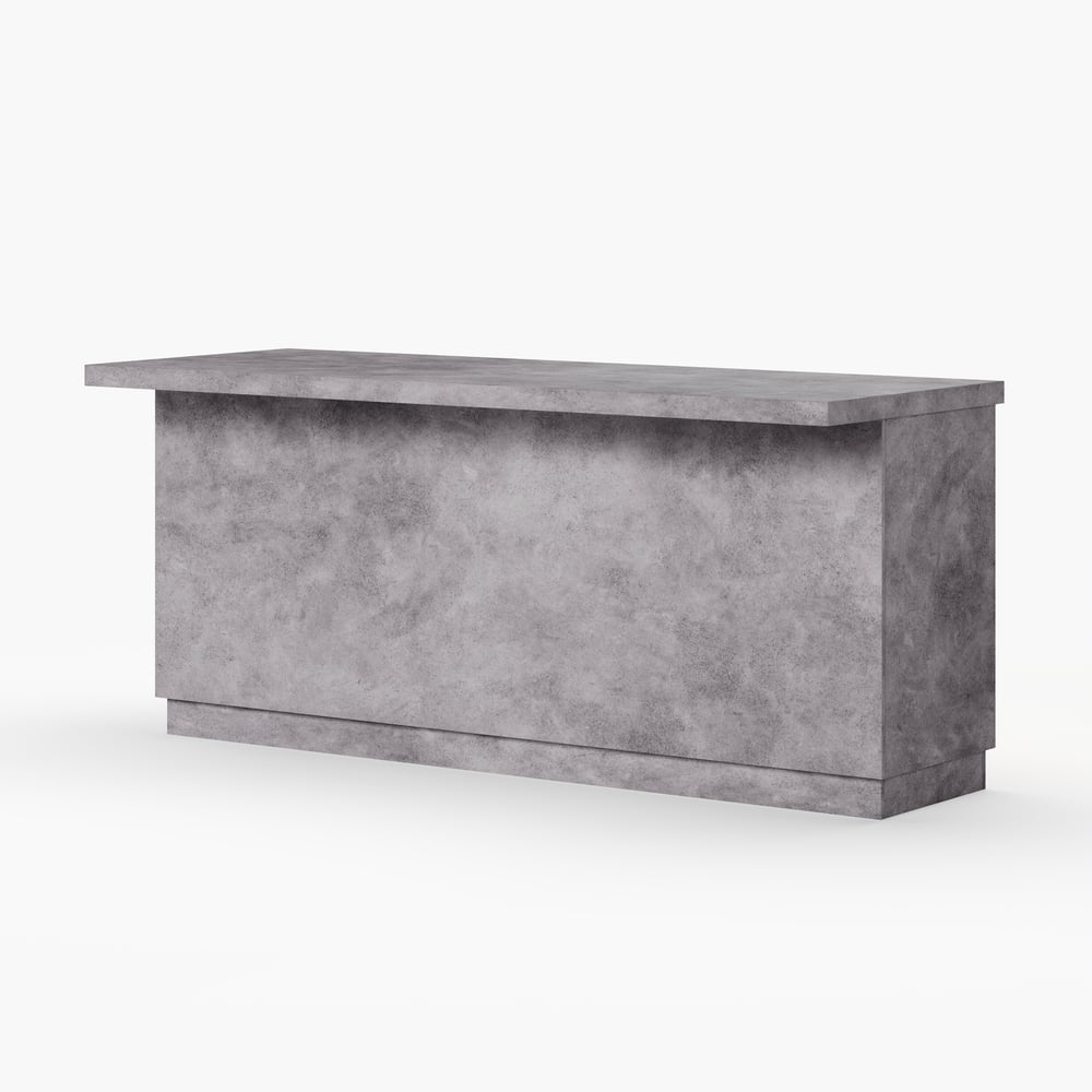 Japandi 72" Gray Kitchen Island with Storage & LED Lighting window image