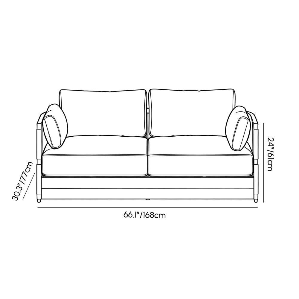 4-Piece Outdoor Rope Weave Swivel Sofa Set with Coffee Table in Ivory for 6 weights dimensions image