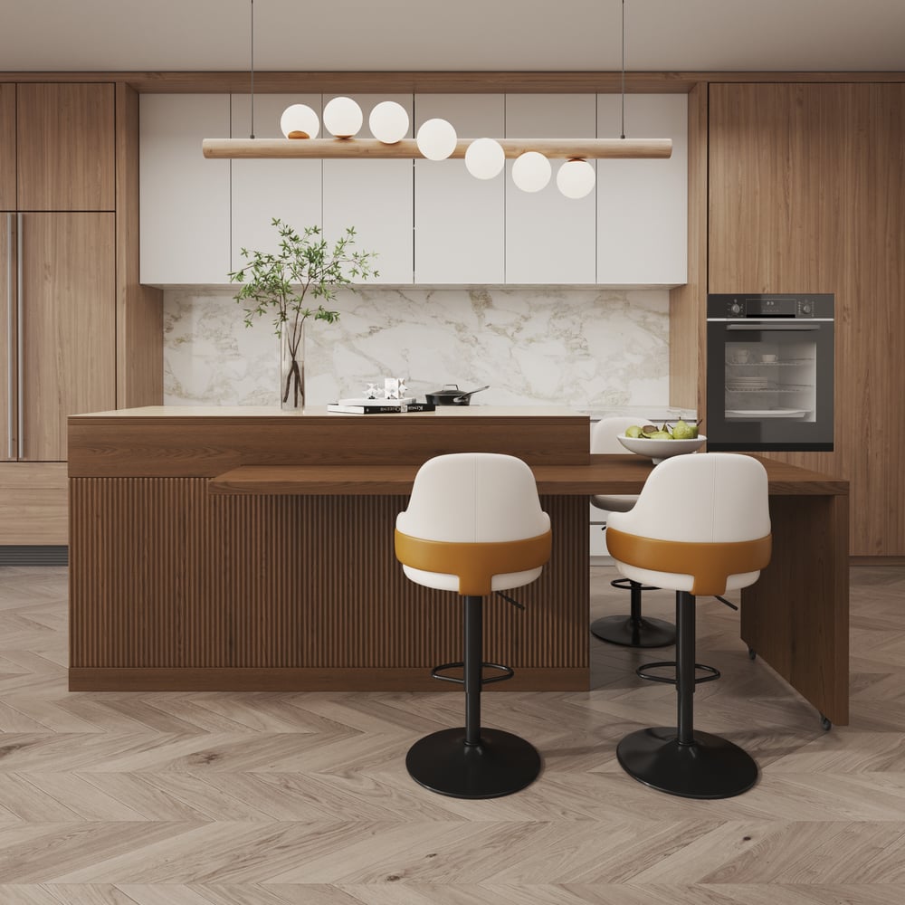 Customer Reviews for 81''-106" Extendable Kitchen lsland with Doors & Drawers Walnut Sintered Stone Top