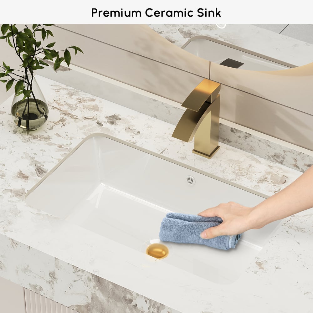 91 cm Artis Mobile bagno freestanding con lavabo singolo e top in pietra sinterizzata Immagine della finestra