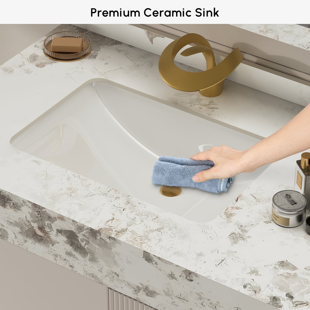 Artis 60" Floating Double Sink Bathroom Vanity Sintered Stone Top window image