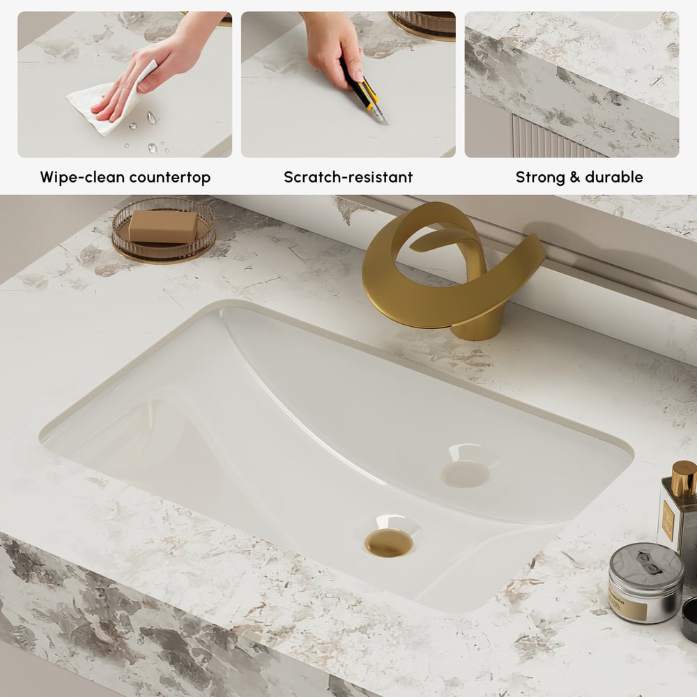 Artis 60" Floating Double Sink Bathroom Vanity Sintered Stone Top window image