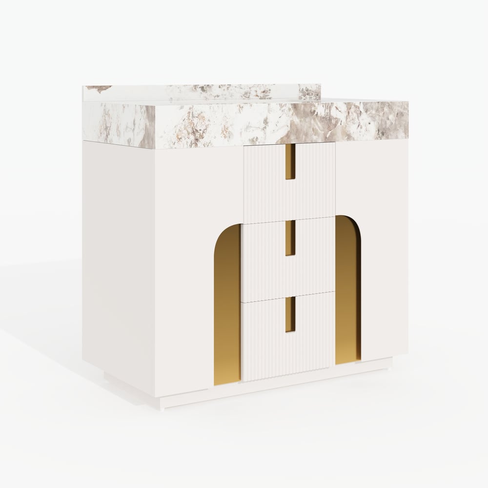 91 cm Artis Mobile bagno freestanding con lavabo singolo e top in pietra sinterizzata Immagine della finestra