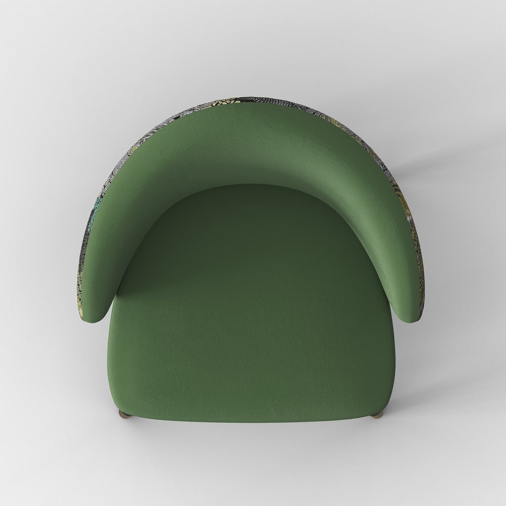 Modern Green Velvet Dining Chair with Upholstered, 1 Piece window image