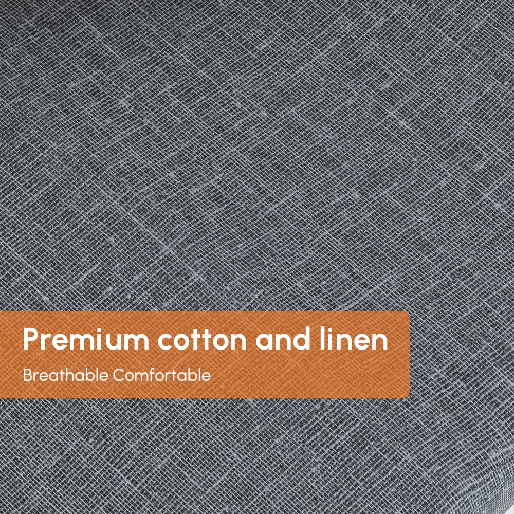 2-zits katoen-linnen slaapbank met opbergruimte Vensterafbeelding