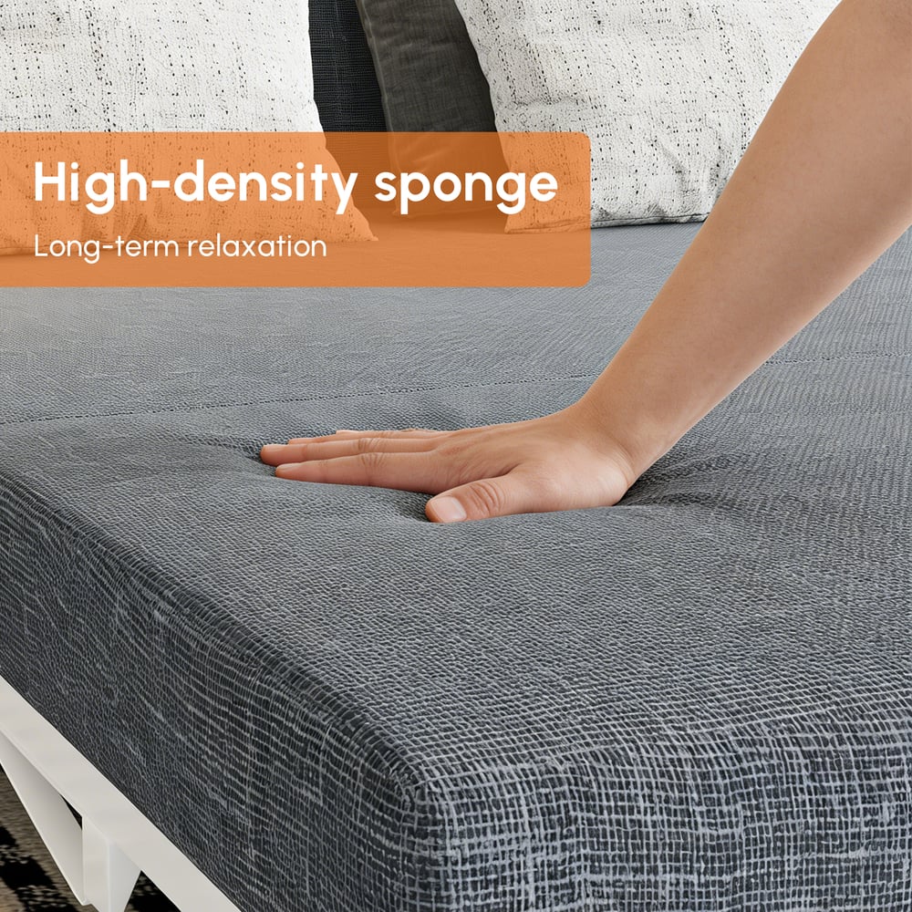 2-zits katoen-linnen slaapbank met opbergruimte Vensterafbeelding