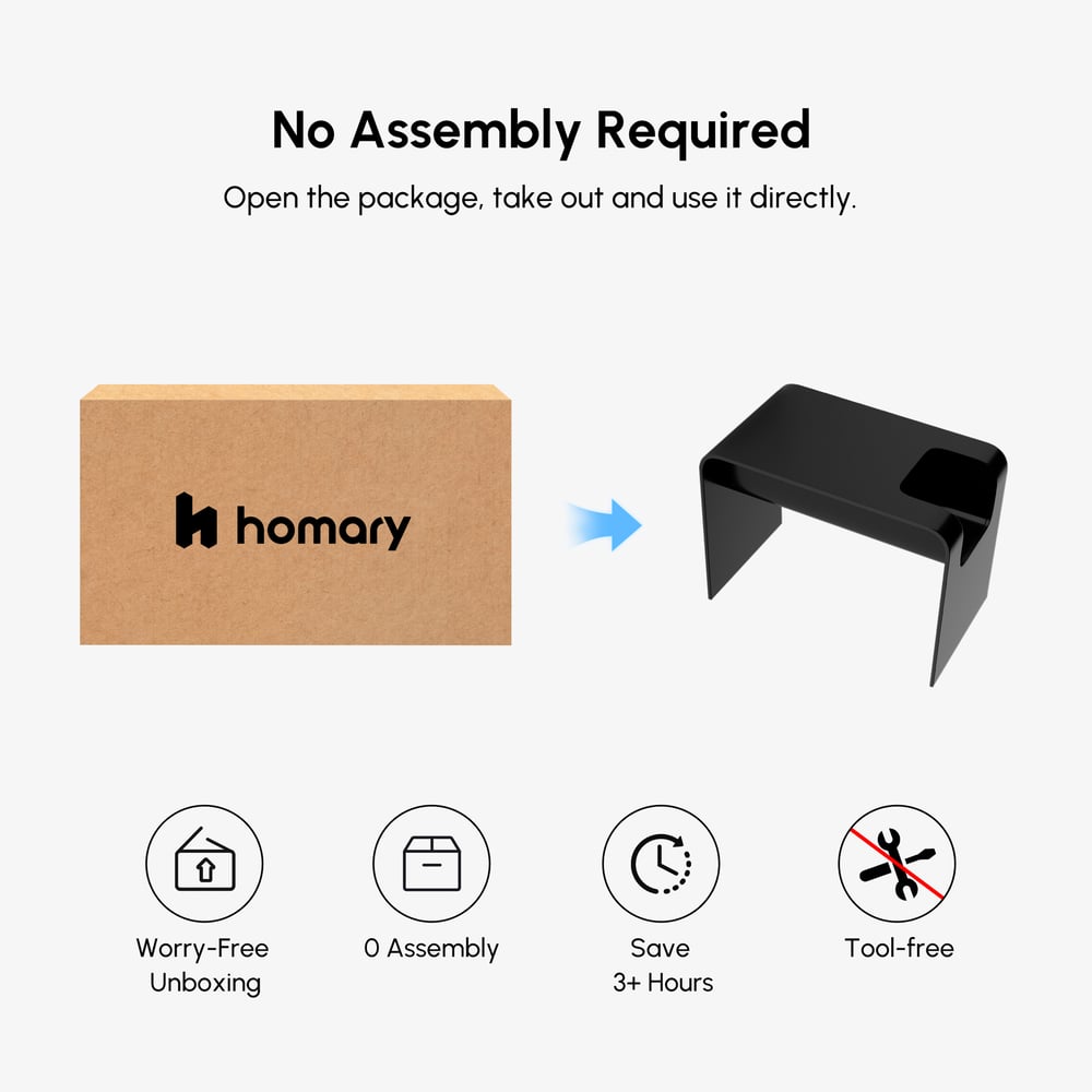 Modern 61 cm Black Multi-Purpose End Table with Magazine Rack window image