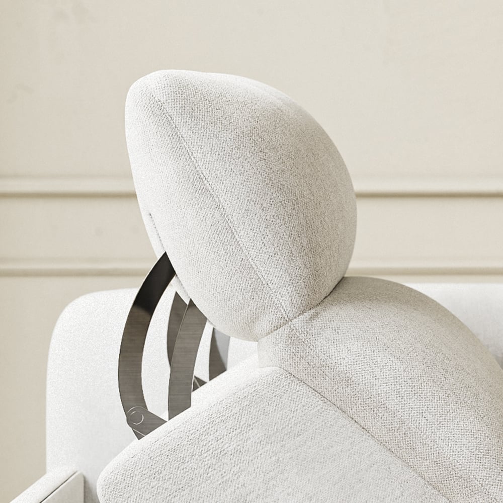 Canapé inclinable électrique zéro gravité en chenille de 227 cm avec oreillers image de fenêtre