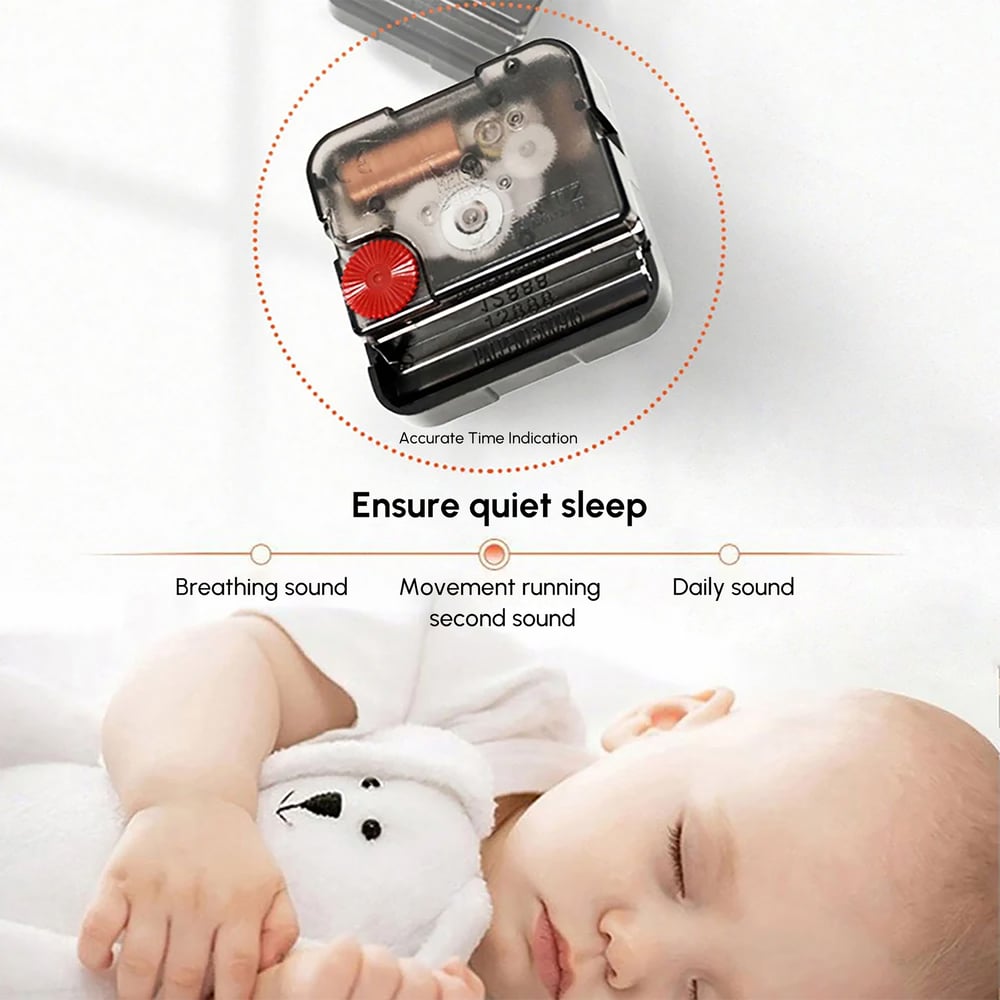 Modern 3D Round Wall Clock Decor Gold Pendulum Geometric Mute Metal Home Clock Art window image