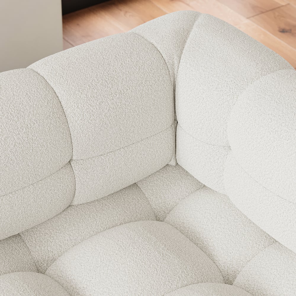 66-calowa rozkładana rozkładana sofa typu queen-size 2-osobowa Boucle obraz okna