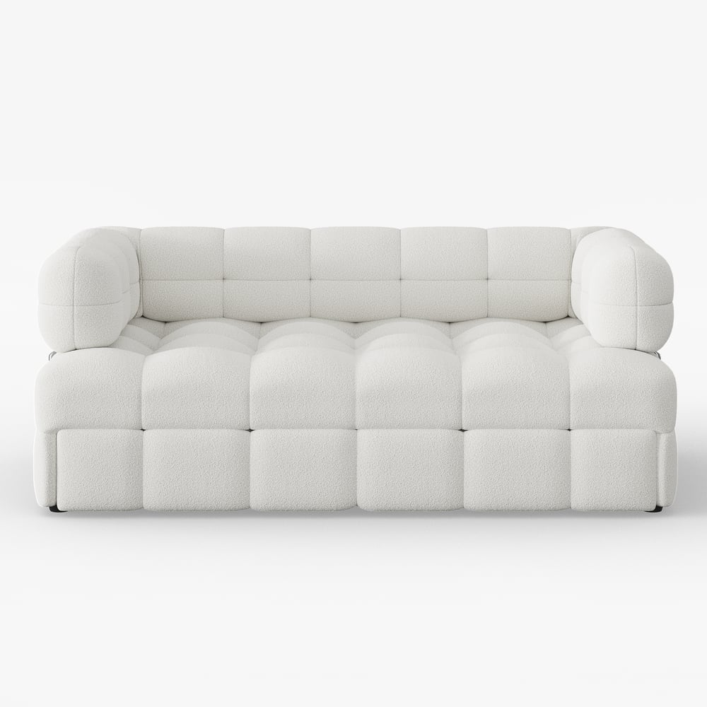 66-calowa rozkładana rozkładana sofa typu queen-size 2-osobowa Boucle obraz okna