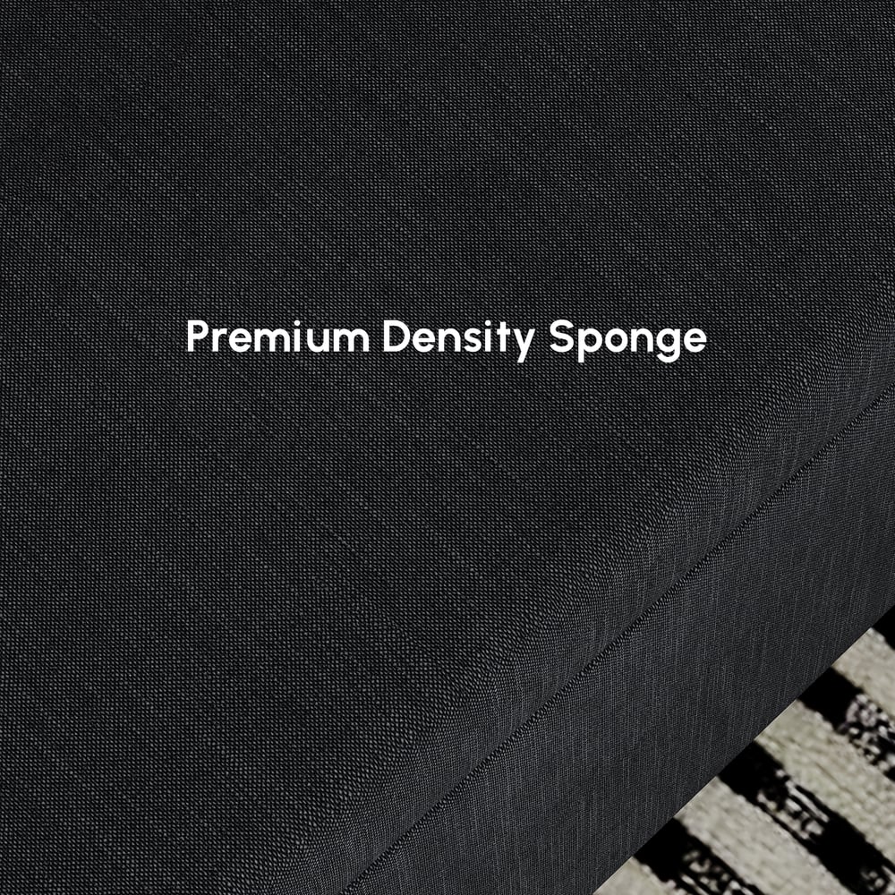 Moderno 208 cm Queen Sofá-Cama Conversível de 3 Lugares em Linho com Armazenamento Imagem da janela