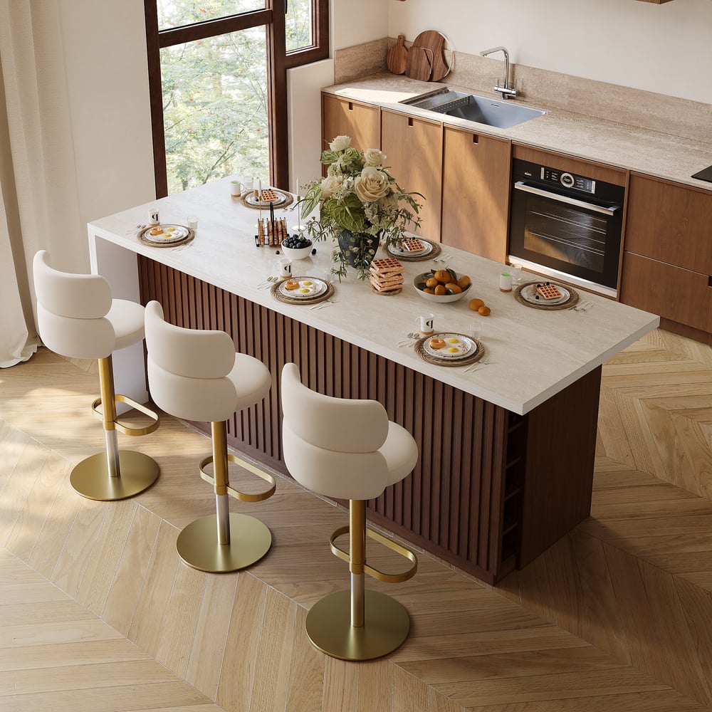 Modern 72" Matte Sintered Stone Kitchen Island with Storage, Walnut window image